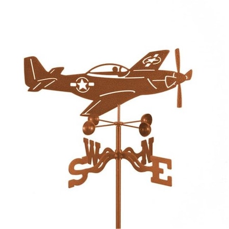 Ez Vane EZ Vane EZ1009-DK P51 Mustang Airplane Weathervane with Deck Mount EZ1009-DK